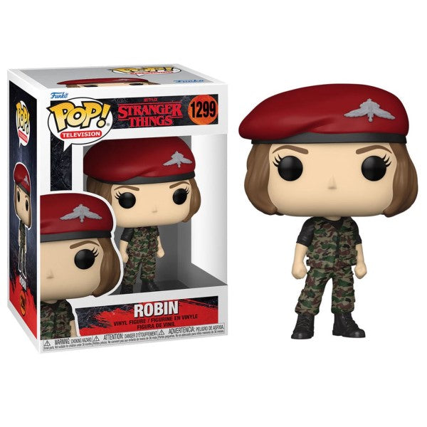 ACTION FIGURE FUNKO POP STRANGER THINGS  1299 S4 ROBIN HUNTER 9 CM